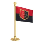 West Bengal Police Car Dashboard Flag of 2in x 3in With A Steel or Plastic Base