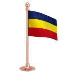 Sikkim Democratic Front Car Dashboard Flag of 2in x 3in With A Steel or Plastic Base