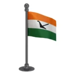 Bodoland People's Front (BPF) Car Dashboard Flag of 2in x 3in With A Steel or Plastic Base