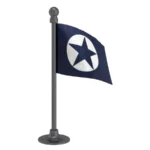 LSP Lok Satta Party Car Dashboard Flag of 2in x 3in With A Steel or Plastic Base