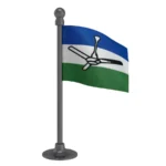Rashtriya Lok Samta Party (RLSP) Car Dashboard Flag of 2in x 3in With A Steel or Plastic Base
