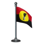 Desiya Murpokku Dravida Kazhagam (DMDK) Car Dashboard Flag of 2in x 3in With A Steel or Plastic Base