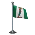 Janata Dal Secular JDS Car Dashboard Flag of 2in x 3in With A Steel or Plastic Base