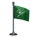 JKPDP Jammu & Kashmir People's Democratic Party Car Dashboard Flag of 2in x 3in With A Steel or Plastic Base