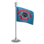 Mizo National Front (MNF) Car Dashboard Flag of 2in x 3in With A Steel or Plastic Base