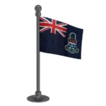 Cayman Islands Car Dashboard Flag of 2in x 3in With A Steel or Plastic Base