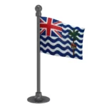 British Indian Ocean Territory Car Dashboard Flag of 2in x 3in With A Steel or Plastic Base