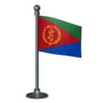 Eritrea Car Dashboard Flag of 2in x 3in With A Steel or Plastic Base