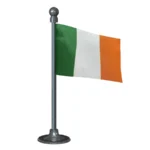 Ireland Car Dashboard Flag of 2in x 3in With A Steel or Plastic Base