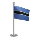 Botswana Car Dashboard Flag of 2in x 3in With A Steel or Plastic Base
