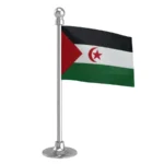 Western Sahara Car Dashboard Flag of 2in x 3in With A Steel or Plastic Base