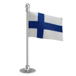 Finland Car Dashboard Flag of 2in x 3in With A Steel or Plastic Base
