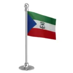 Equatorial Guam Car Dashboard Flag of 2in x 3in With A Steel or Plastic Base