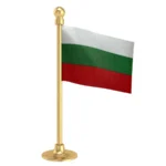 Bulgaria Car Dashboard Flag of 2in x 3in With A Steel or Plastic Base