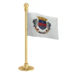 Saint Barthelemy Car Dashboard Flag of 2in x 3in With A Steel or Plastic Base