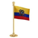 Ecuador  Car Dashboard Flag of 2in x 3in With A Steel or Plastic Base