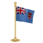 Fiji  Car Dashboard Flag of 2in x 3in With A Steel or Plastic Base