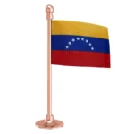 Venezuela Car Dashboard Flag of 2in x 3in With A Steel or Plastic Base