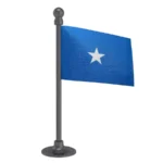 Somalia Car Dashboard Flag of 2in x 3in With A Steel or Plastic Base