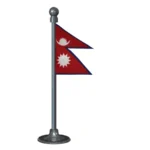 Nepal Car Dashboard Flag of 2in x 3in With A Steel or Plastic Base