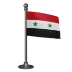 Syria Car Dashboard Flag of 2in x 3in With A Steel or Plastic Base