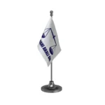 Shiromani Akali Dal Table Flag of 4in x 6in With A Heavy Plastic Base
