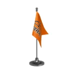Shiv Sena Table Flag of 4in x 6in With A Heavy Plastic Base