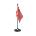 TRS Telangana Rashtra Samithi Table Flag of 4in x 6in With A Heavy Plastic Base