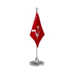 CPI Communist Party Table Flag of 4in x 6in With A Heavy Plastic Base