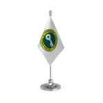 JJP Jannayak Janta Party Table Flag of 4in x 6in With A Heavy Plastic Base