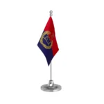 Haryana Police Table Flag of 4in x 6in With A Heavy Plastic Base