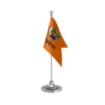 Shiv Sena Party Table Flag of 4in x 6in With A Heavy Plastic Base
