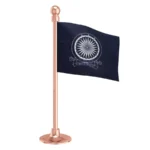 IAS Indian Administrative Service Car Dashboard Flag of 2in x 3in With A Steel or Plastic Base