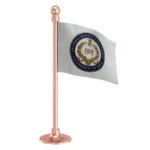 NIA National Investigation Agency Car Dashboard Flag of 2in x 3in With A Steel or Plastic Base