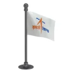 ISRO Indian Space Research Organisation Car Dashboard Flag of 2in x 3in With A Steel or Plastic Base