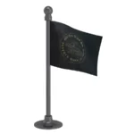 RBI Reserve Bank of India Car Dashboard Flag of 2in x 3in With A Steel or Plastic Base