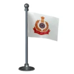 NDRF National Disaster Response Force Car Dashboard Flag of 2in x 3in With A Steel or Plastic Base