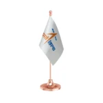 ISRO Indian Space Research Organisation Table Flag of 4in x 6in With A Heavy Plastic Base