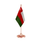 Oman Table Flag of 4in x 6in With A Heavy Plastic Base
