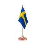 Sweden Table Flag of 4in x 6in With A Heavy Plastic Base