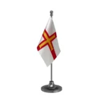 Guernsey Table Flag of 4in x 6in With A Heavy Plastic Base