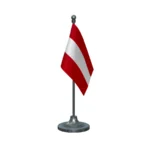 Austria Table Flag of 4in x 6in With A Heavy Plastic Base