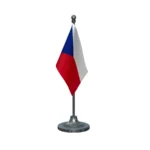 Czech Republic Table Flag of 4in x 6in With A Heavy Plastic Base