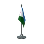 Djibouti Table Flag of 4in x 6in With A Heavy Plastic Base