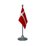 Denmark Desk Table Flag of 4in x 6in With A Heavy Plastic Base