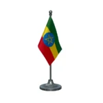 Ethiopia Table Flag of 4in x 6in With A Heavy Plastic Base