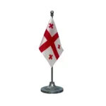 Georgia Desk Table Flag of 4in x 6in With A Heavy Plastic Base
