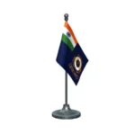 Indian Coast Guard Table Flag of 4in x 6in With A Heavy Plastic Base