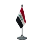 Iraq Table Flag of 4in x 6in With A Heavy Plastic Base