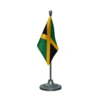 Jamaica Table Flag of 4in x 6in With A Heavy Plastic Base